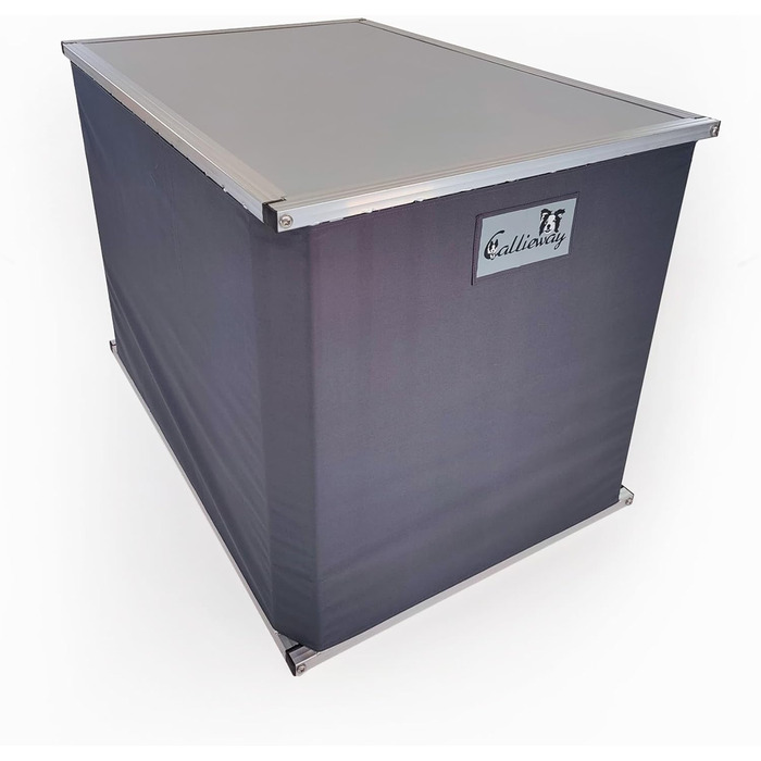 Callieway® ALU DOGBOX: Алюмінієва переноска для собак, XLarge та L розміри, для дому та офісу