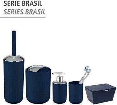 Дозатор для мила WENKO Brasil - 0.32 л, синій, пластик (TPE), 7.3 x 16.5 x 9 см