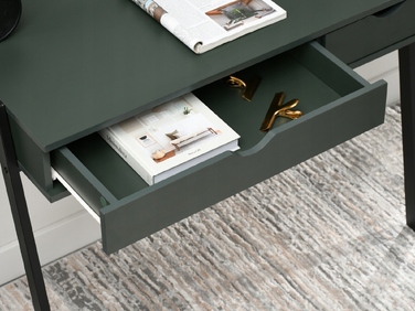 Прямокутний письмовий стіл Mebel-Partner 100 x 45 x 75 см, чорний з зеленим