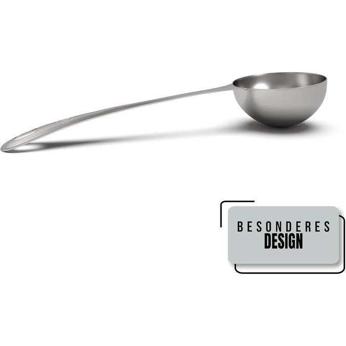 Контейнер для кави KC Kitchen & Co. з ложкою, 700 мл, срібляний, для кавових зерен, чаю, цукру, спецій (з повітряно-щільним акційним кришкою)