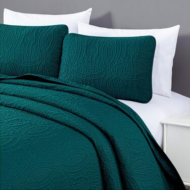 Chezmoi Collection Austin: Комплект з 3 великих пледів (Queen, Блакитно-зелений) -