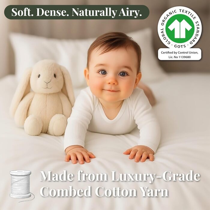 Набір постільних придатків Snuzpod 3 & 5: 2 шт. з органічної бавовни GOTS, 200gsm - м'які та товсті