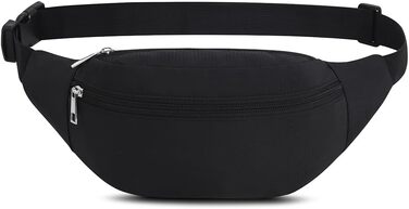 Чоловіча/Жіноча поясна сумка на пояс, бананка спортивна водонепроникна, бананка для бігу, туризму, прогулянок з собакою (чорна)