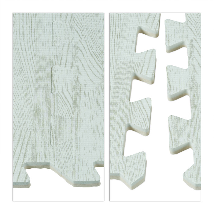 Relaxdays Wood-Look Floor Protection Mats - 9 Piece Set