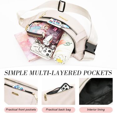 Гірчатка поясна водонепроникна для жінок та чоловіків, сумка через плече, поясна сумка, біла