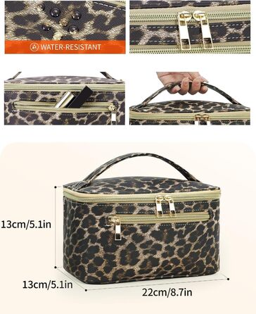 Косметичка для жінок, велика дорожня косметичка для макіяжу з відділенням для пензлів, органайзер, культові сумки з PU-шкіри, портативна сумочка для макіяжу, зелена (патент)