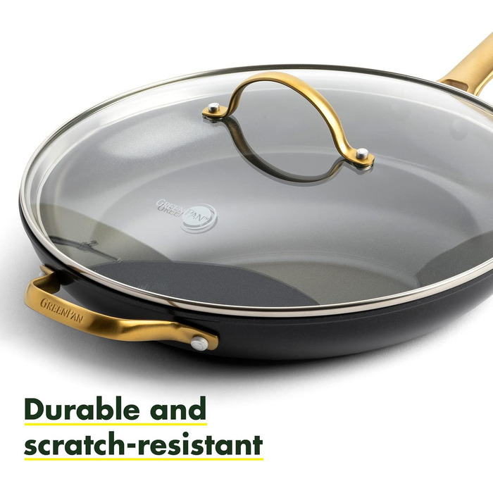 GreenPan Reserve: Набір кухонного посуду 10 предметів з керамічним антипригарним покриттям, чорний (сковорода 30 см)