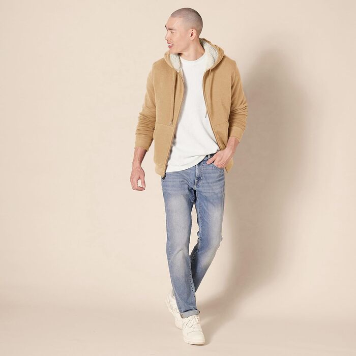 Чоловіча худі на молнії Amazon Essentials з підкладкою шерпа, розмір XXL, колір Camel Heather