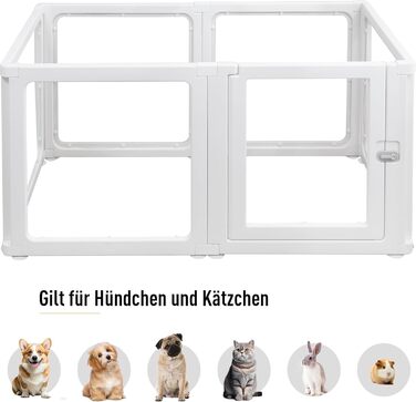Кізочок Citylife 8-TLG: рухомий вольєр для собак, котів та дрібних тварин, 60 см, 8 частин