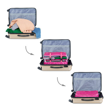 Relaxdays Hanging Travel Organizer with 4 Compartments