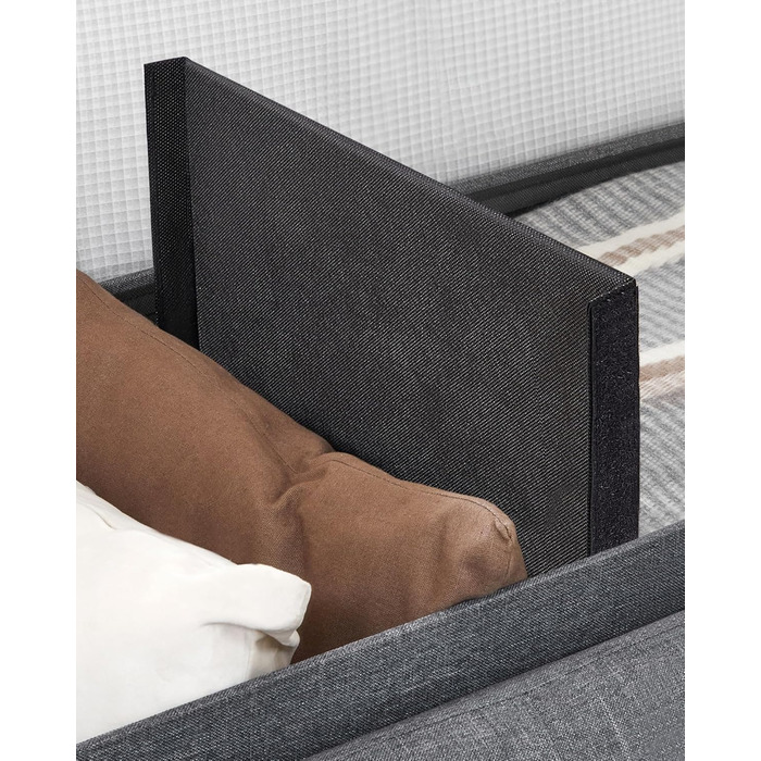 SONGMICS Storage Ottoman, Folding Bench, 38 x 110 x 38 cm Footstool, Storage Box, Load Capacity up to 300 kg, for Living Room, Bedroom, Entryway, Slate Grey LSF77K 110B cm Slate Grey