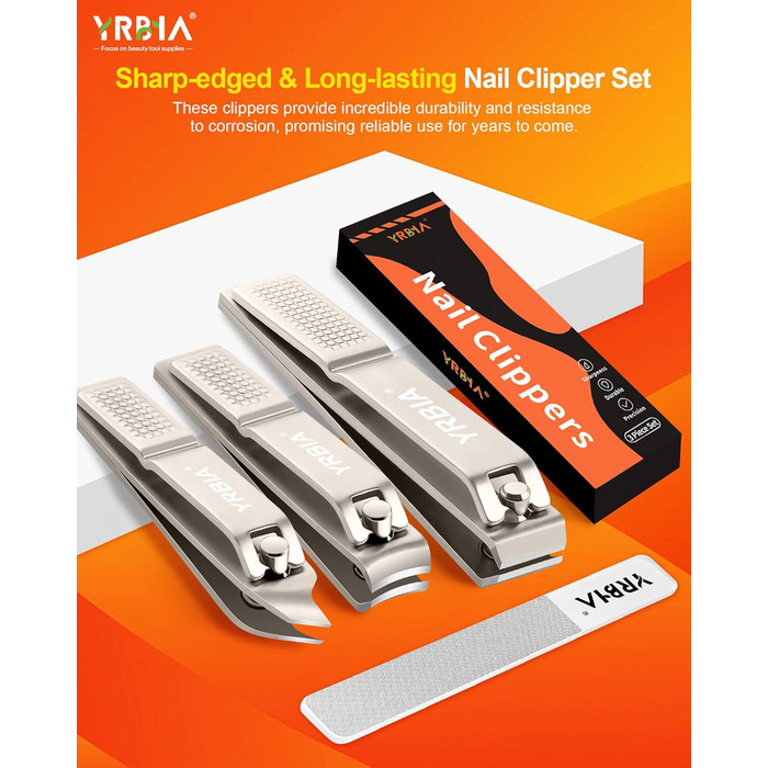 Набір ножиць для нігтів Nagel з пилкою для нігтів (4 шт.), професійні манікюрні ножиці для пальців рук і ніг, шампань