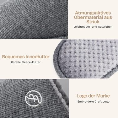 Чоловічі в'язані домашні тапочки EverFoams з Memory Foam (40/41 EU, Темно-сірий)