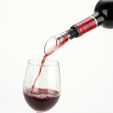 Sommelier knife, wine opener, professional corkscrew made of stainless steel, bottle opener with foil cutter, wine aerator pourer and vacuum stopper, wine accessories. (Sommelier knife)