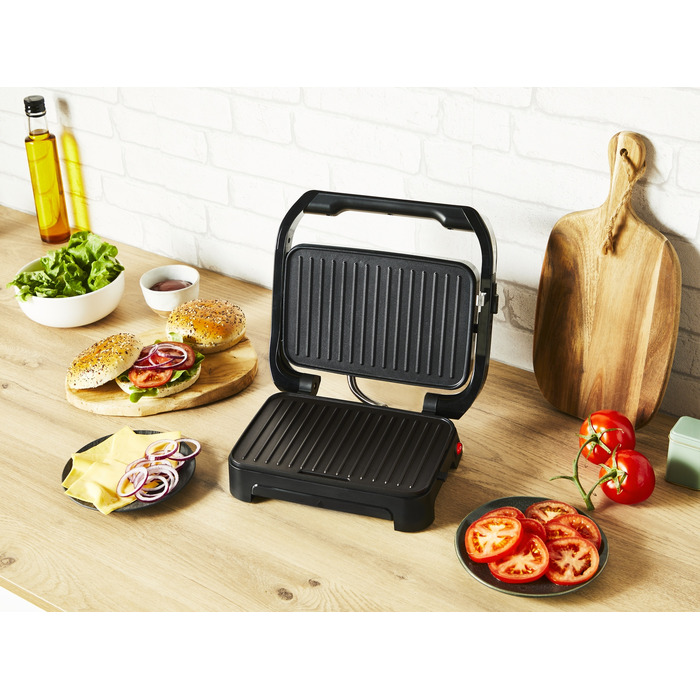 Електричний контактний гриль Tefal GC270D10, сріблястий/сірий, 1000 Вт