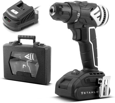 Акумуляторний шуруповерт STAHLWERK 18V Brushless з набором: акумулятор, зарядний пристрій, кейс (ABS-18 ST)
