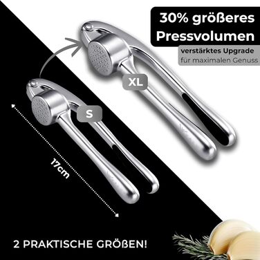 Преса для часнику VALUXE® - професійна, міцна, для посудомийної машини, велика та масивна