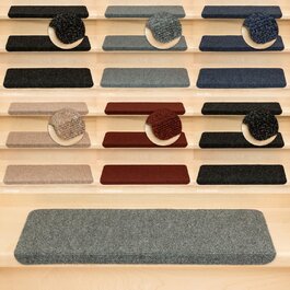 Ступінчасті килимки Ramon® MW прямокутної форми, сірі, 15 шт. - з міцним пластиковим кутом