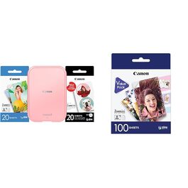 Canon Zoemini 2: Компактний фотодрук - миттєвий друк зі смартфона, Bluetooth 5.0, USB-C, Рожеве золото