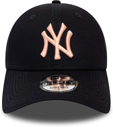 Кепка New Era Trucker 9Forty MLB (Янкис/Доджерс) - жіноча, універсальний розмір, темно-синій/рожевий