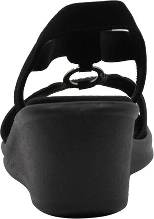 Skechers Rumblers - жіночі сандалі на танкетці, чорні (40 EU)