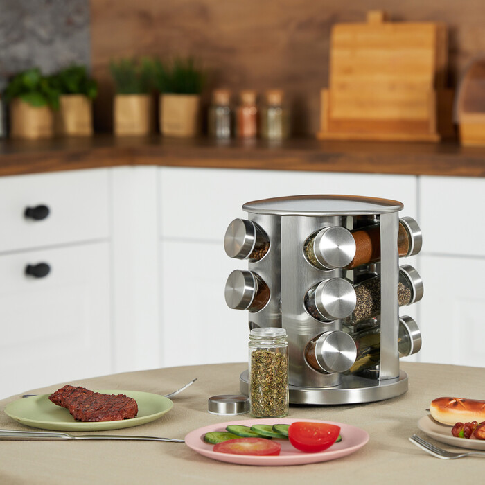 Relaxdays Stainless Steel Spice Carousel