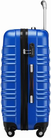 Набір валіз ABS S-M-L-XL з кодовим замком та телескопічною ручкою, ролер для подорожей, ручна поклажа (Блакитний)