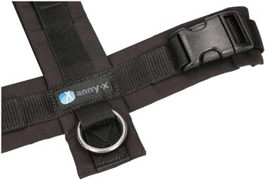Шлейка для собак Anny-X Brustgeschirr Fun чорного кольору, розмір XL-короткий (обхват грудей 78-96 см)