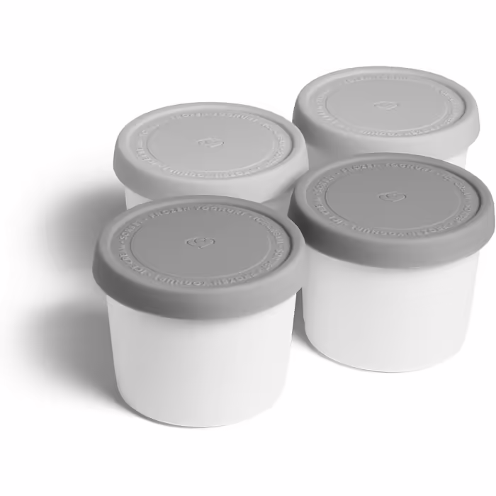 SPRINGLANE Ice Cream Container Set of 2, 500 ml, Stainless Steel, Ice Cream Container To Go, Freezer Container (Gray - Mini 4-piece set)