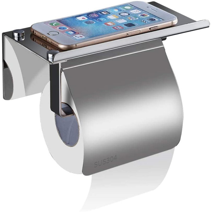 Тримач для туалетного паперу Branger, самоклеючий підвісний диспенсер з нержавіючої сталі, без свердління