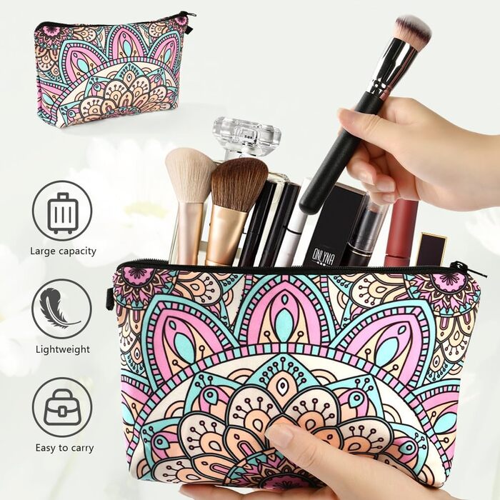 Набір косметичних сумок з брезенту, 4 шт. – Косметичка для подорожей, органайзер для макіяжу, багатофункціональна сумочка з блискавкою, аксесуари для косметики, кольорова