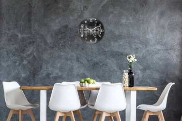 Настінний скляний годинник 