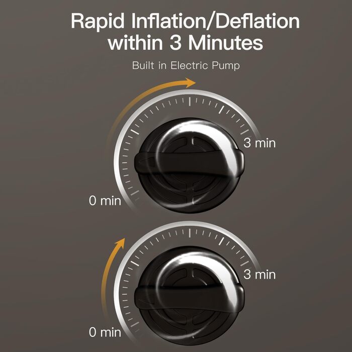 Надувний матрац CHILLSUN 190x100x40 см з вбудованим насосом. Самостійно надувний, для дому, гостей, кемпінгу та подорожей. Односпальний/Twin матрац 41 см