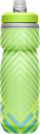 Пляшка для води CAMELBAK Podium Chill 620 мл для спорту, бігу, велоспорту, походів, подвійні стінки, лайм/синя