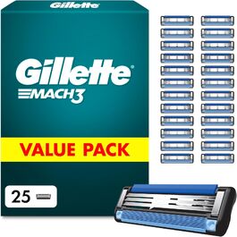 Смінні леза для чоловічих бритв Gillette Mach 3 Original, 28 шт, сині