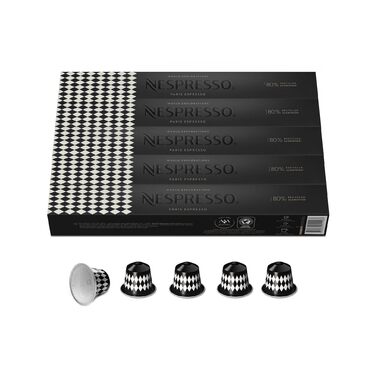 Кава NESPRESSO Original Paris | Арабіка та Робуста середнього обсмаження | Ідеально для еспресо | Сумісна з капсульними машинами Original | 200 капсул (50 шт.)