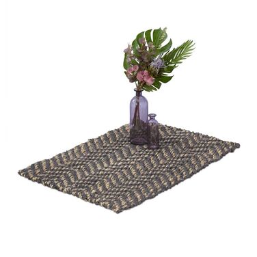 Relaxdays Jute Rug, 60x90 cm