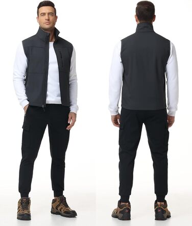 Чоловіча куртка Weste Outdoor з софтшелла, водонепроникна та вітронепроникна, з флісовою підкладкою, для походів, сіра (M)