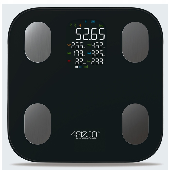 Електронні ваги для ванної 4FIZJO з аналізом складу тіла та Bluetooth