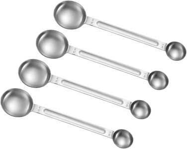 TOPBATHY 20-Piece Stainless Steel Measuring Spoons for Coffee, Tea, Tablespoons, Measuring Spoons, Baking Teaspoons, Sugar Spoons, Kitchen Measuring Spoons, Scoops for Canisters, Measuring Cups and Silver