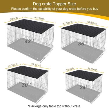 Алюмінієвий накрив для переноски собаки 91.4 см, складний, декоративний, для переносок 36' та 42' (чорний)