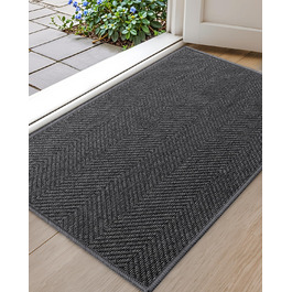 Килимок для дому COLOR&GEOMETRY 43x76 см, сірий, машинне прання, неслизький, для входу, вбираючий, для передпокою, коридору