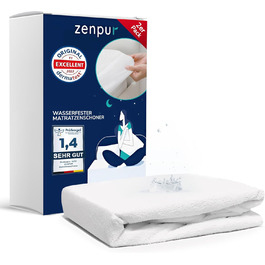 ZenPur 2-Pack Mattress Protector 180x200 cm | Made in EU | Oeko-Tex Standard 100 | Cotton | Waterproof & Durable | Protection and Comfort in One