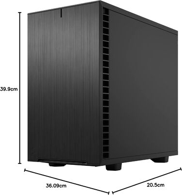 Корпус для ПК Fractal Design Define 7 Nano Black - Mini ITX, затишний, з LED підсвіткою та скляною панеллю