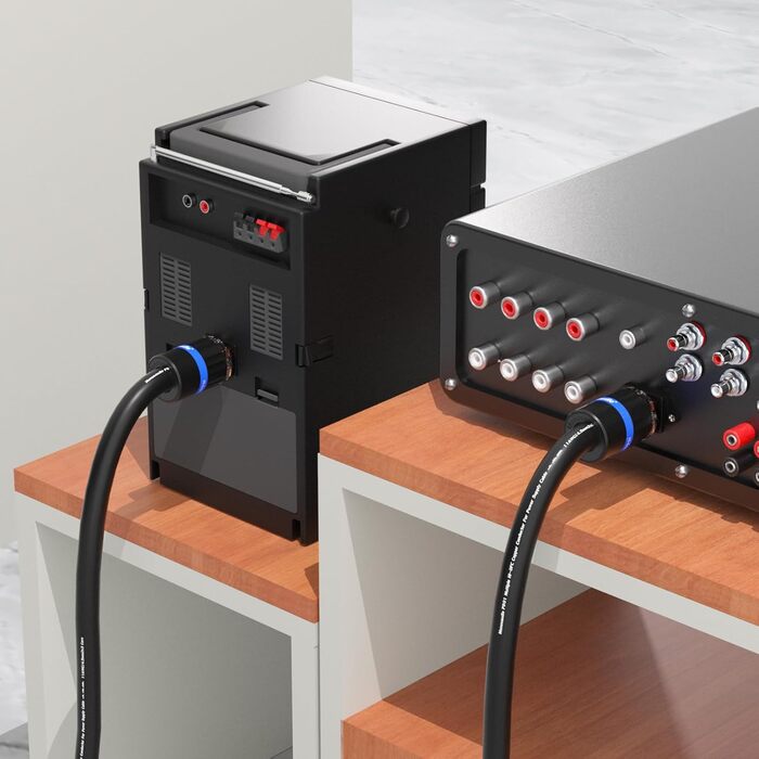 HiFi мережевий кабель Monosaudio P901 4.5Sq 1м, мідний OFC з екрануванням, High-End кабель живлення EU Schuko на IEC C15 для підсилювача, DVD, сабвуфера та декодера