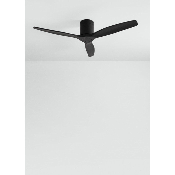 Вентилятор стельовий WINDCALM ABS чорний з пультом, 40W, Ø132cm, DC-двигун, таймер, літньо-зимовий режим, без освітлення