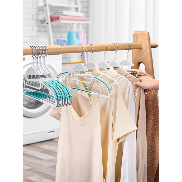 20 шт. Плечики для одягу HOUSE DAY з пластику, неслизькі, для вологого та сухого одягу, обертаються на 360°, міцні, економія місця