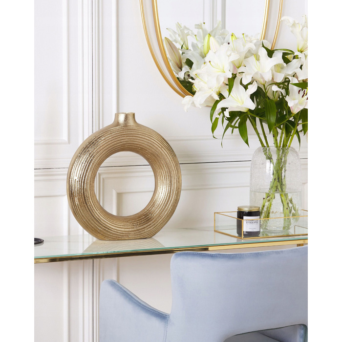 Декоративна ваза COMAL Metal, 40 см, золотиста