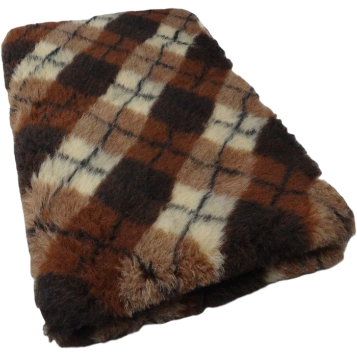 Крамбамбулішоп Vet-Bed Softbed Dry-Bed: Лежанка для собак, килимок Vetbed, неслизький, 30 мм (160x100 см, Diamond, Коричневий/Крем)