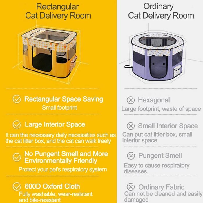 Розкладний вольєр для тварин, портативний, для цуценят, собак, кошенят, котів, Indoor/Outdoor, Pop-Up, розмір M, рожевий